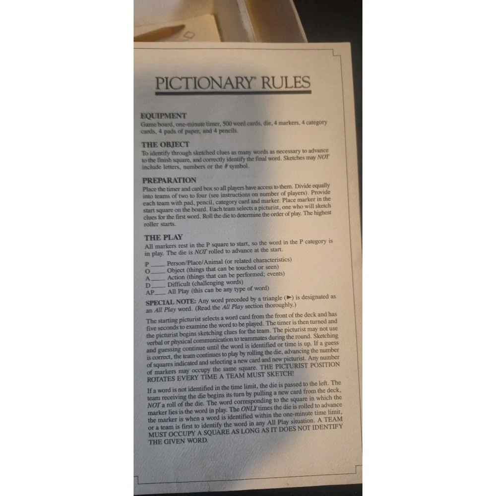 Pictionary‎ 1985 First Edition Board Game Complete Western Publishing